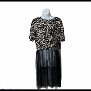 Olm animal leopard print t-shirt Tulley dress